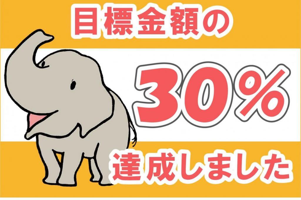 【東公園動物園クラウドファンディング】目標金額の30％を達成しました！