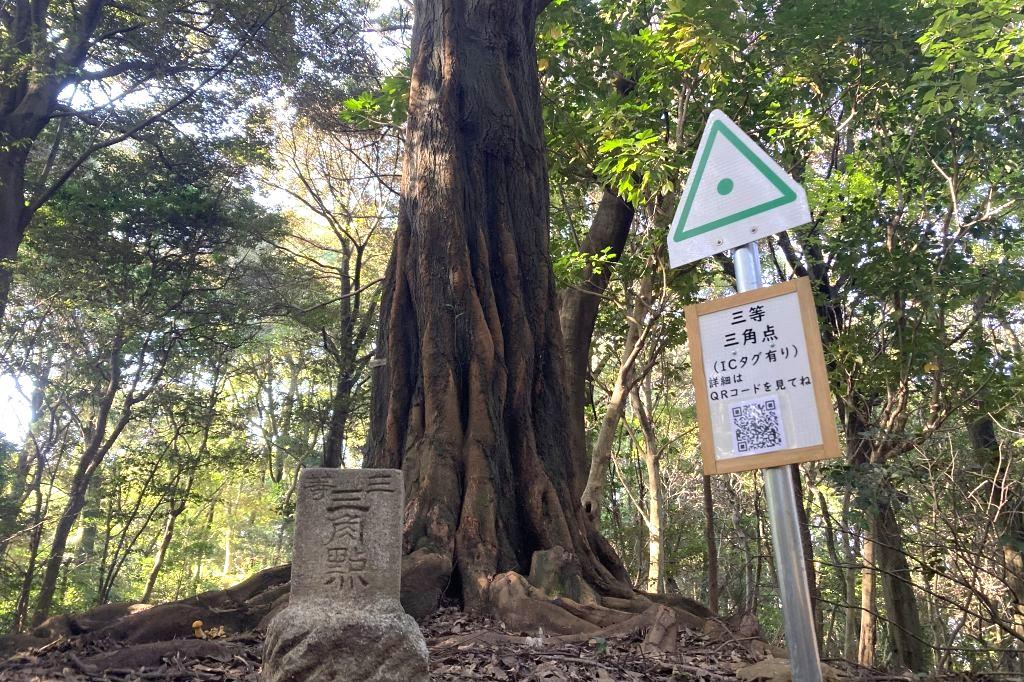 ハイキング好き必見！八ツ木天が峯に三等三角点があります