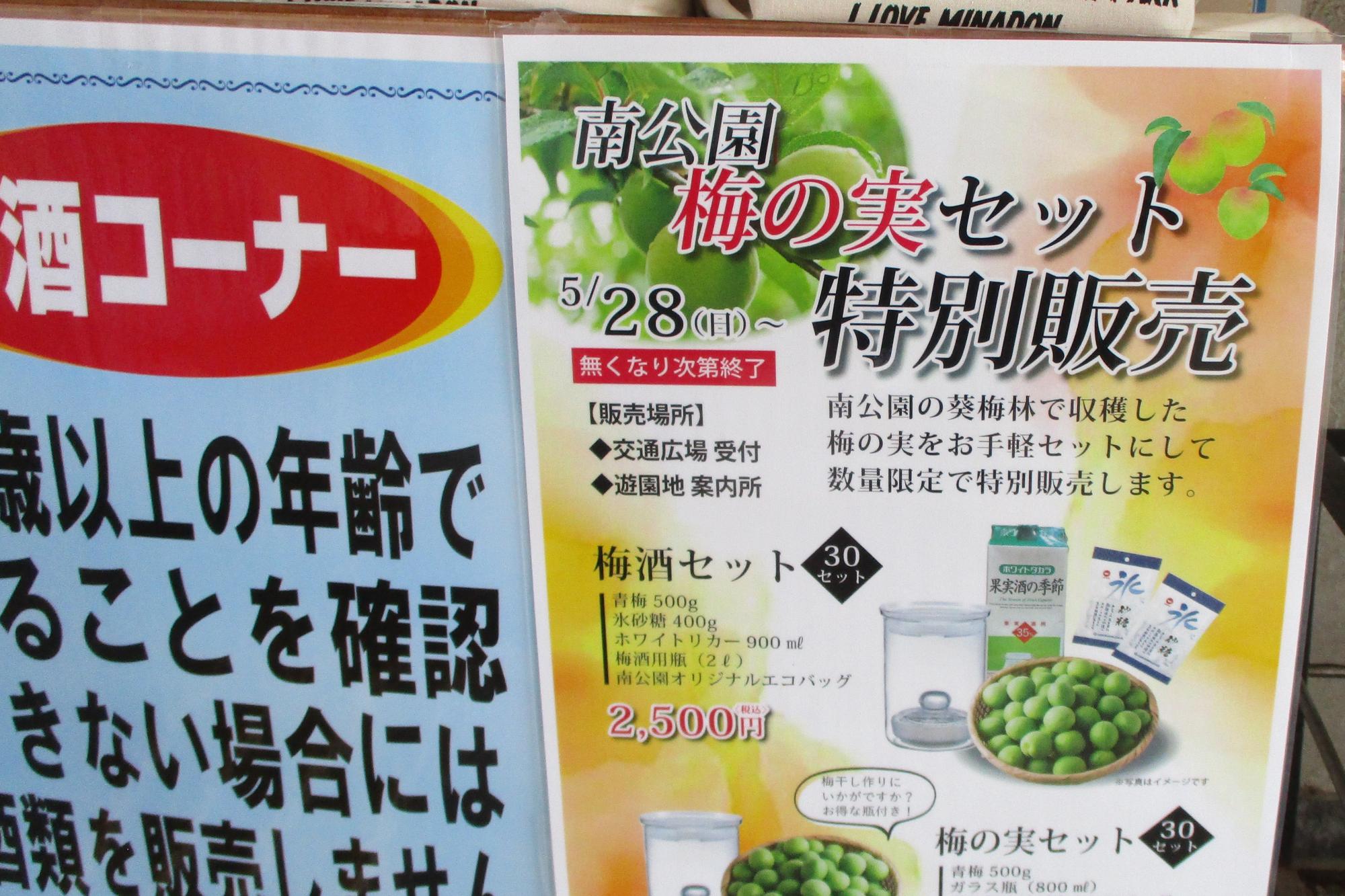 2023年５月28日より梅の実のセット販売を行っております！