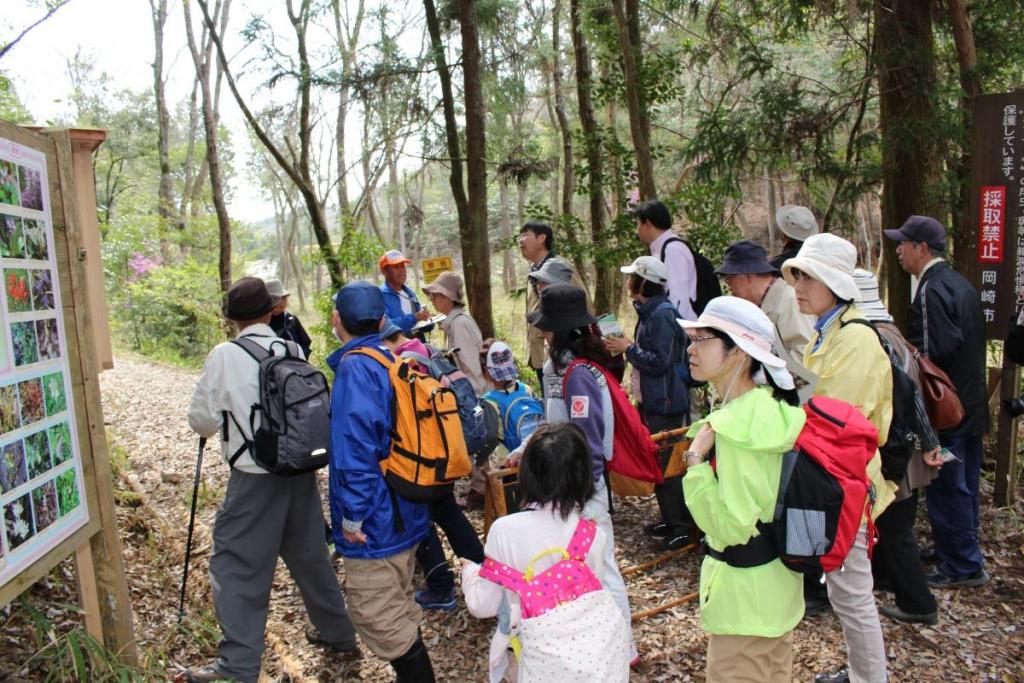 北山湿地入口での説明です。