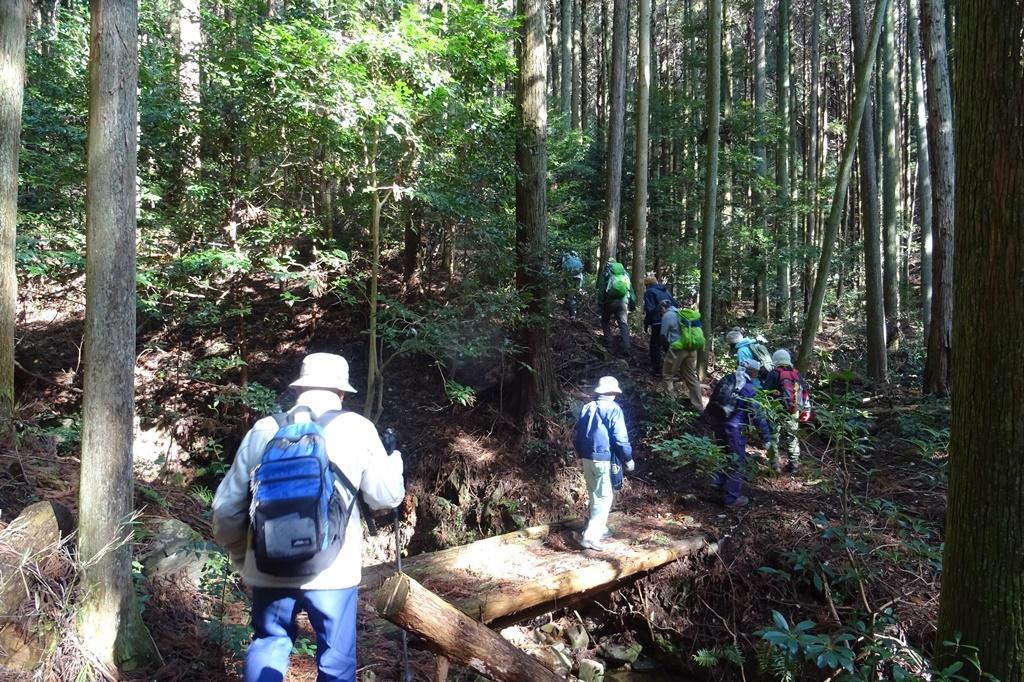 寺の入り古道を行く