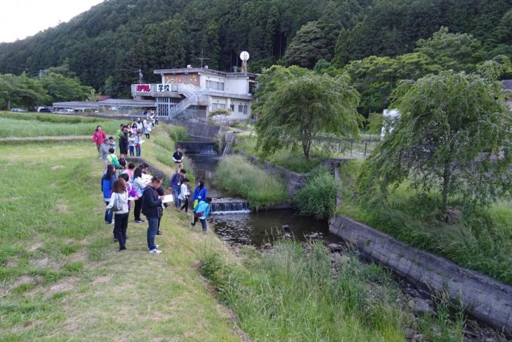 ホタル学校の少し下。毎年幼虫放流式をする場所です