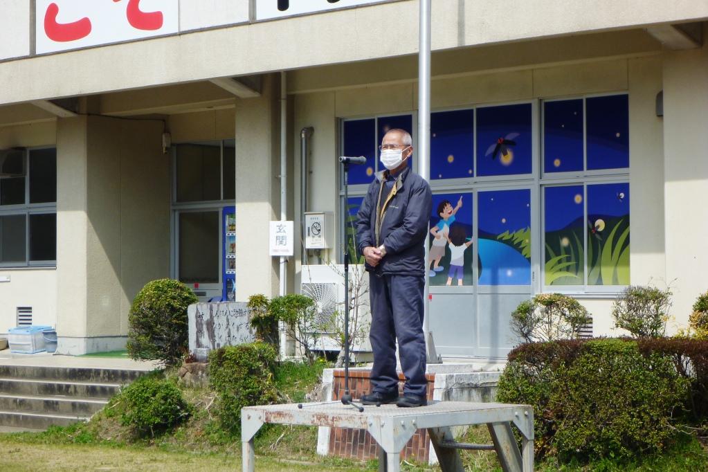 地元鳥川ホタル保存会　片岡会長の挨拶