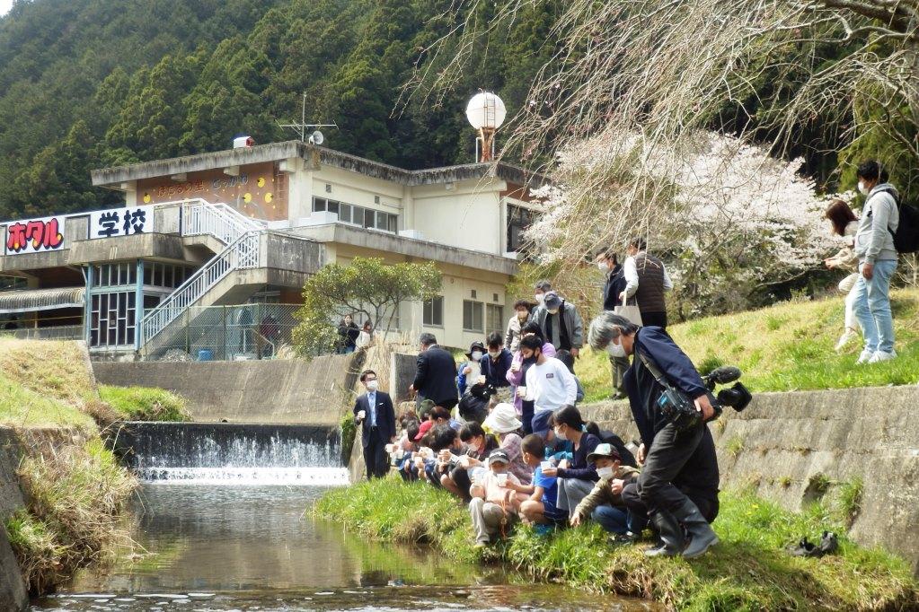 放流の様子