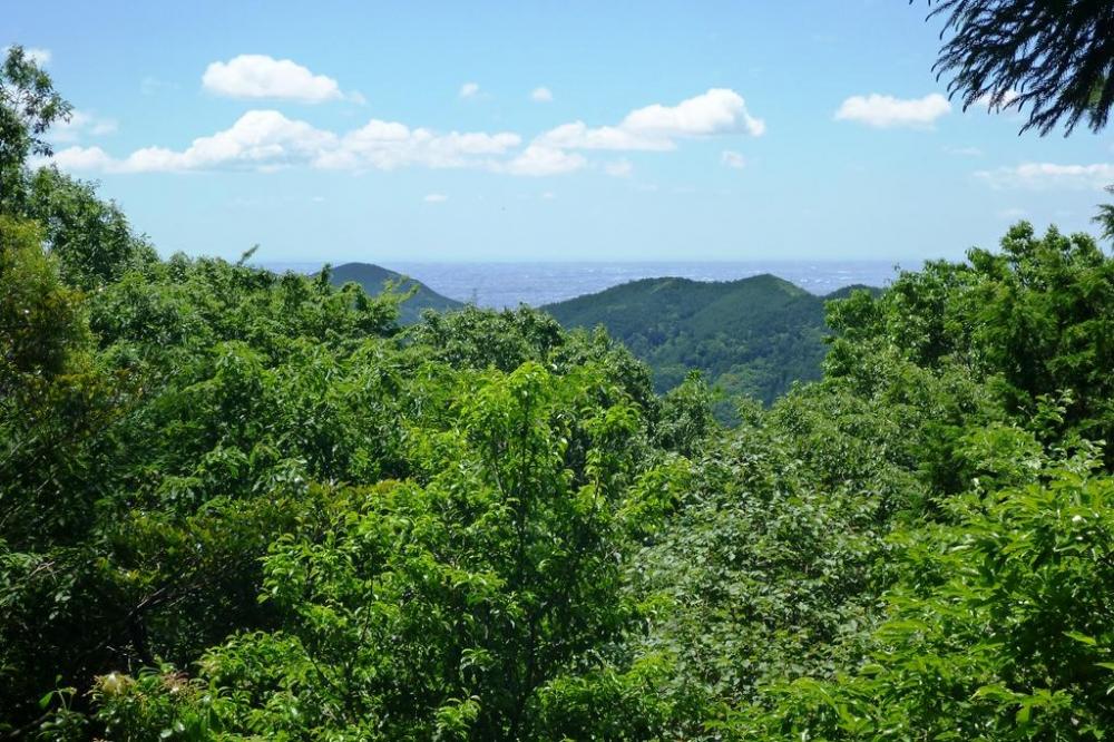 水晶山山頂からの景色。