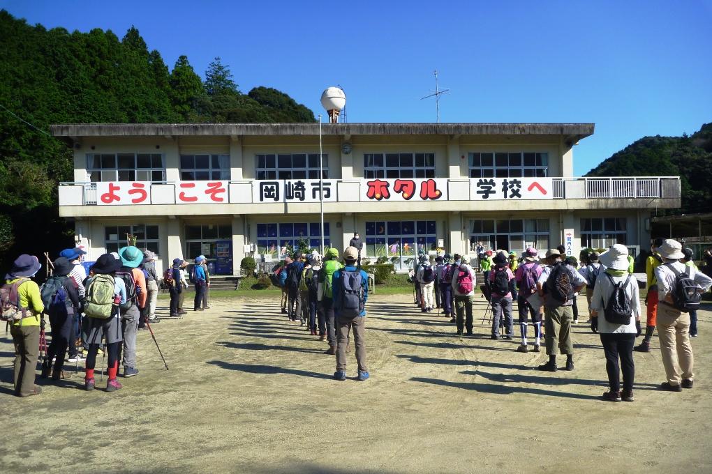 参加コースごとに分かれて整列しています