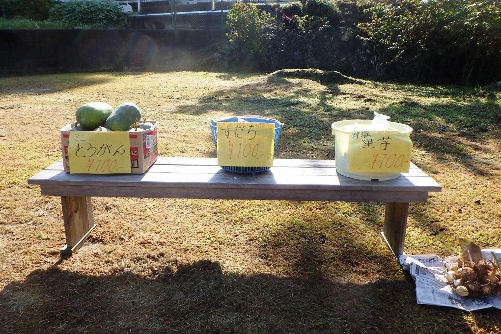 会場には地元でとれた新鮮な野菜も販売されていました！