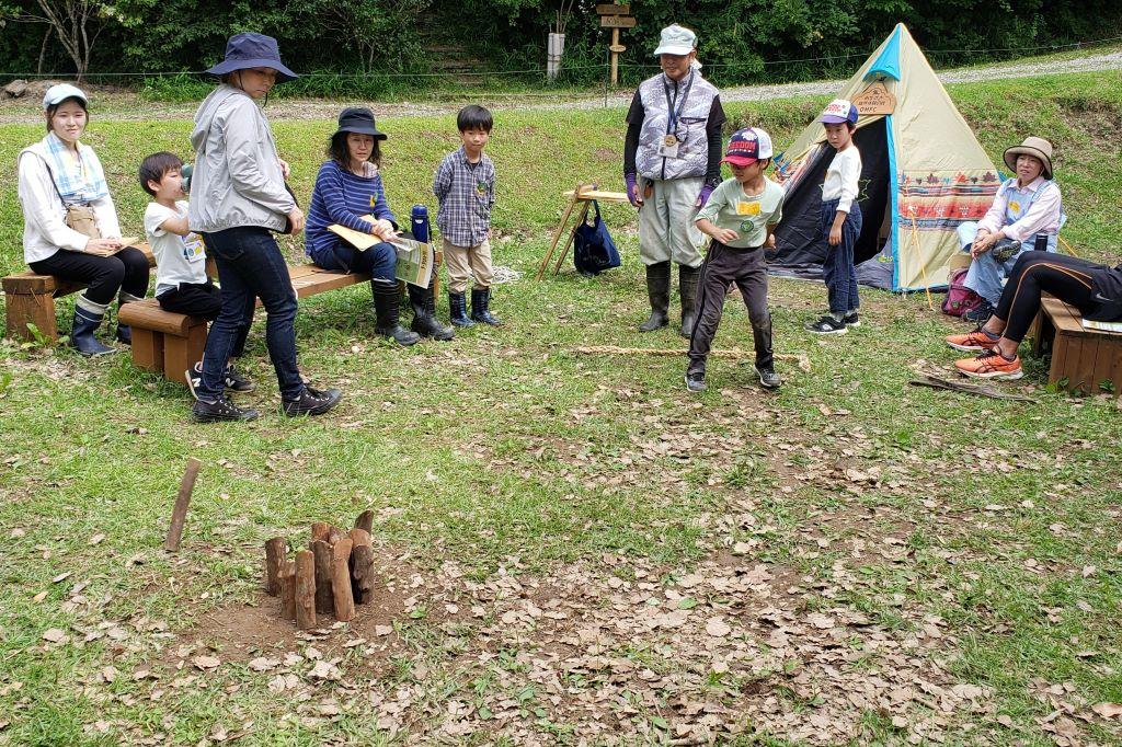 体験の森オリジナルモルックで遊びました