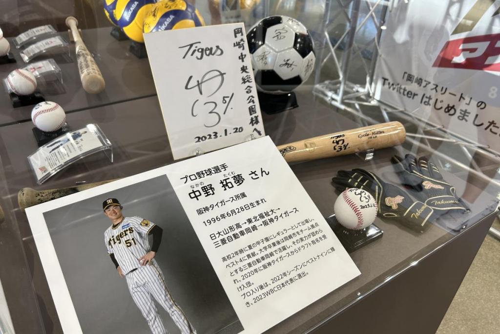 「岡崎市アスリートギャラリー」展示品