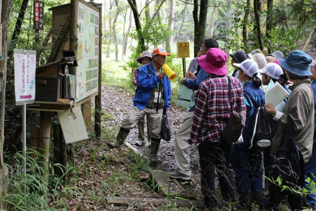 北山湿地入口にて