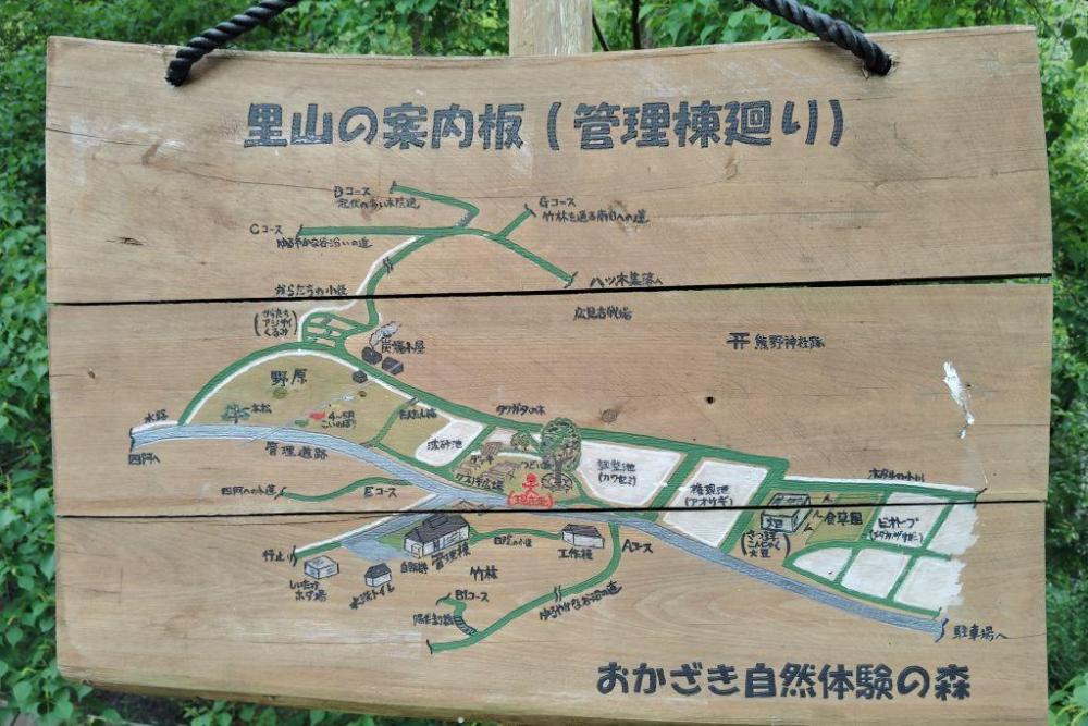 クスノキ広場に配置図あります