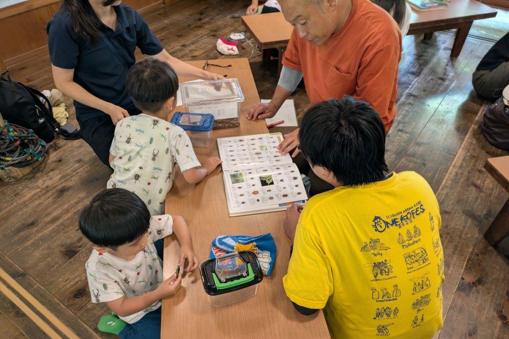 先生に図鑑の調べ方を教えてもいらいました