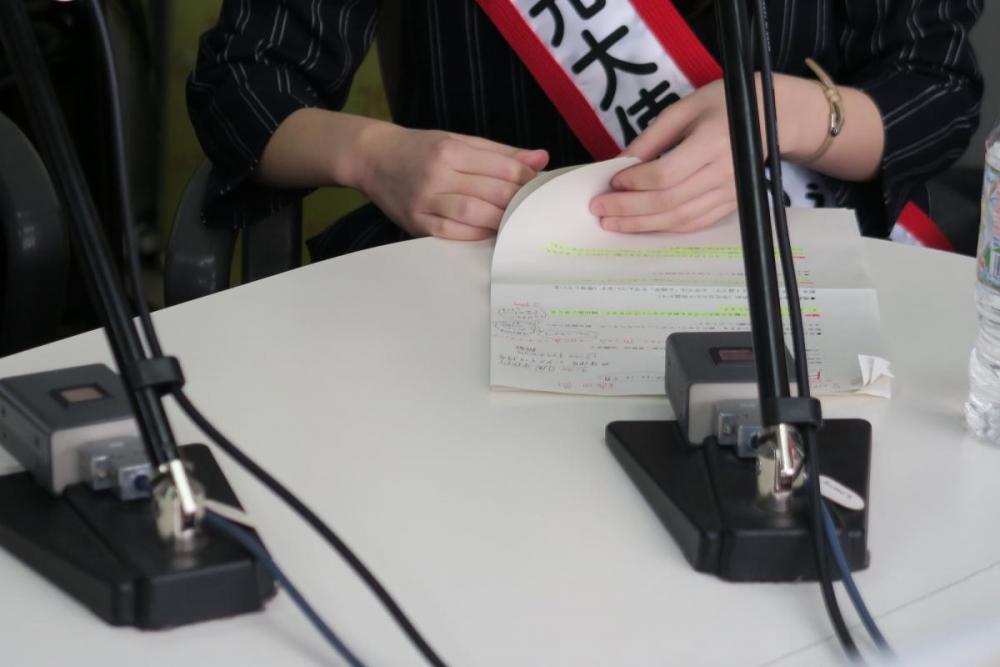 始まる前に原稿チェック･･･緊張します