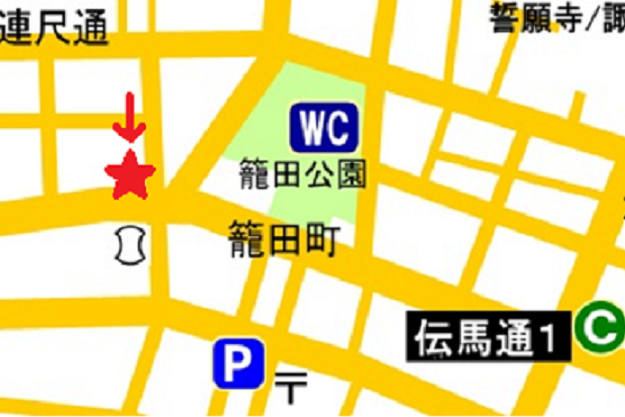 観光協会の移転先地図です