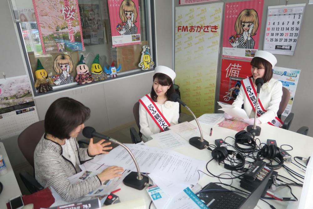ＦＭおかざき　桜まつりと家康行列ＰＲ