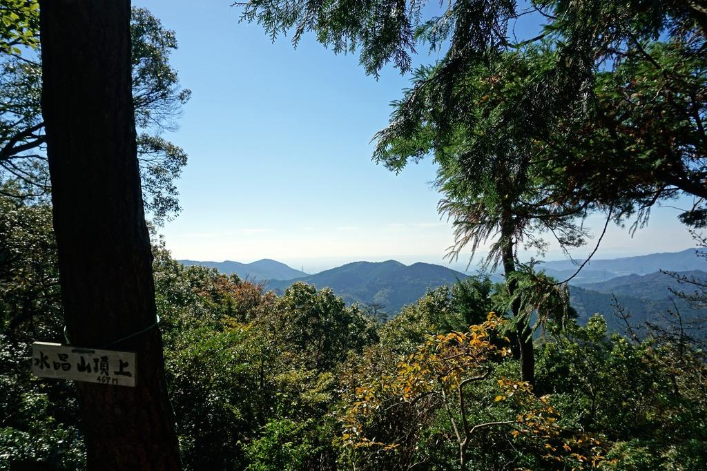 水晶山山頂からの眺め