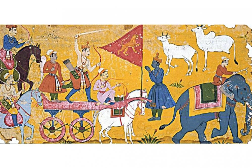 《マハ・バーラタよりの１シーン》－メワール派－1670-80年
