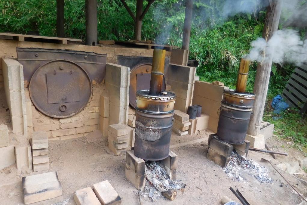 新しいドラム缶釜に作り直します。