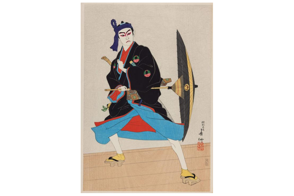 名取春仙「千古雪」木版画 自刻自摺 新版画 役者絵版画で人気 昭和の役者絵に新時代を築いた名取春仙 - UAG美術家研究所