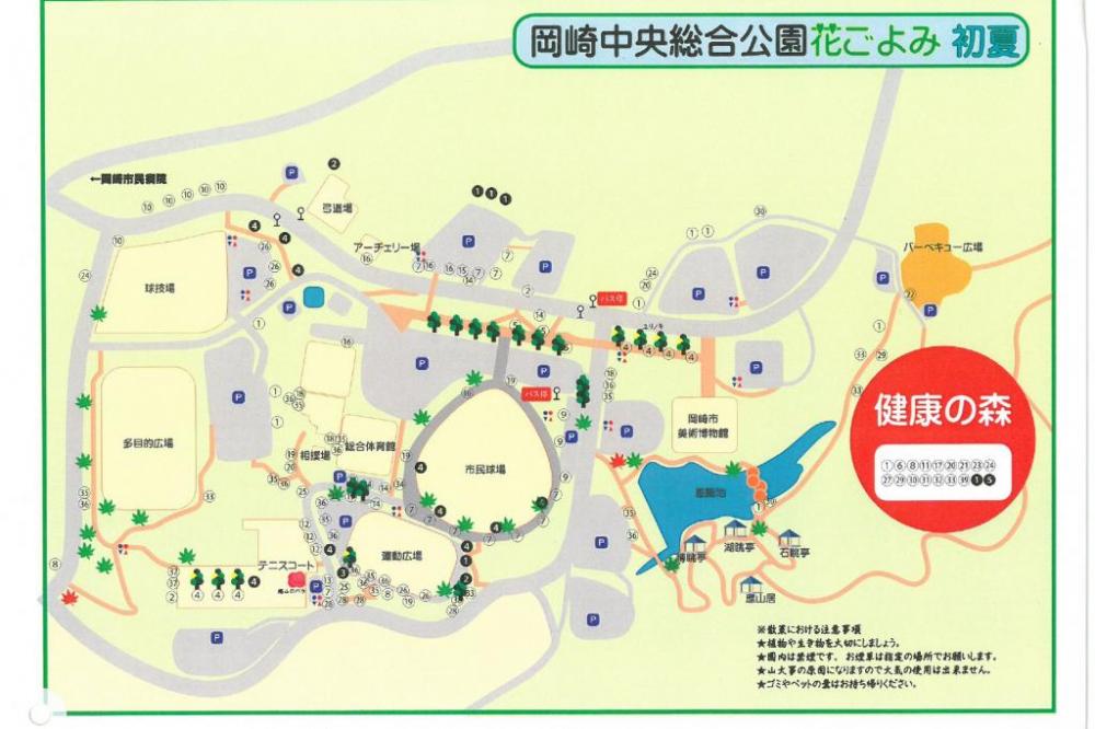 園内花ごよみマップ初夏　①