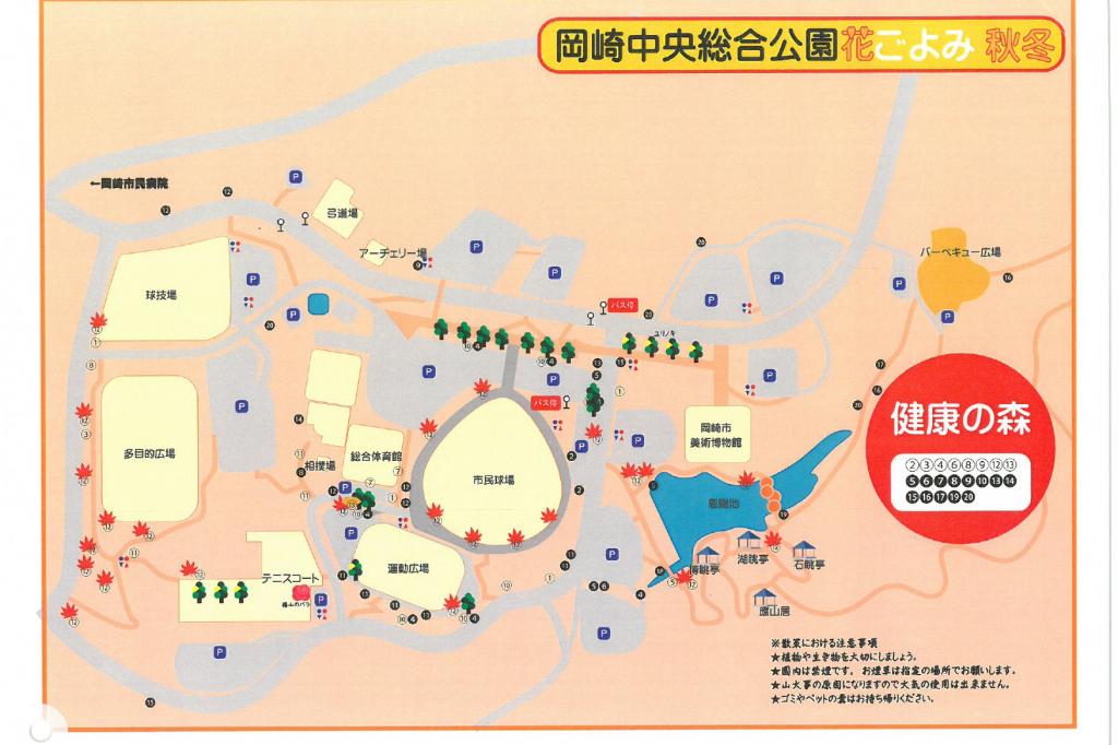 園内花ごよみマップ秋冬　①