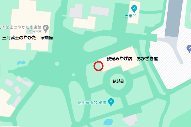 岡崎城公園　応募ＱＲ設置場所