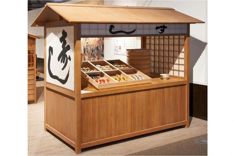 再現模型「寿司屋台」