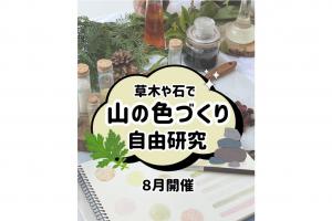 草木や石で山の色づくり自由研究