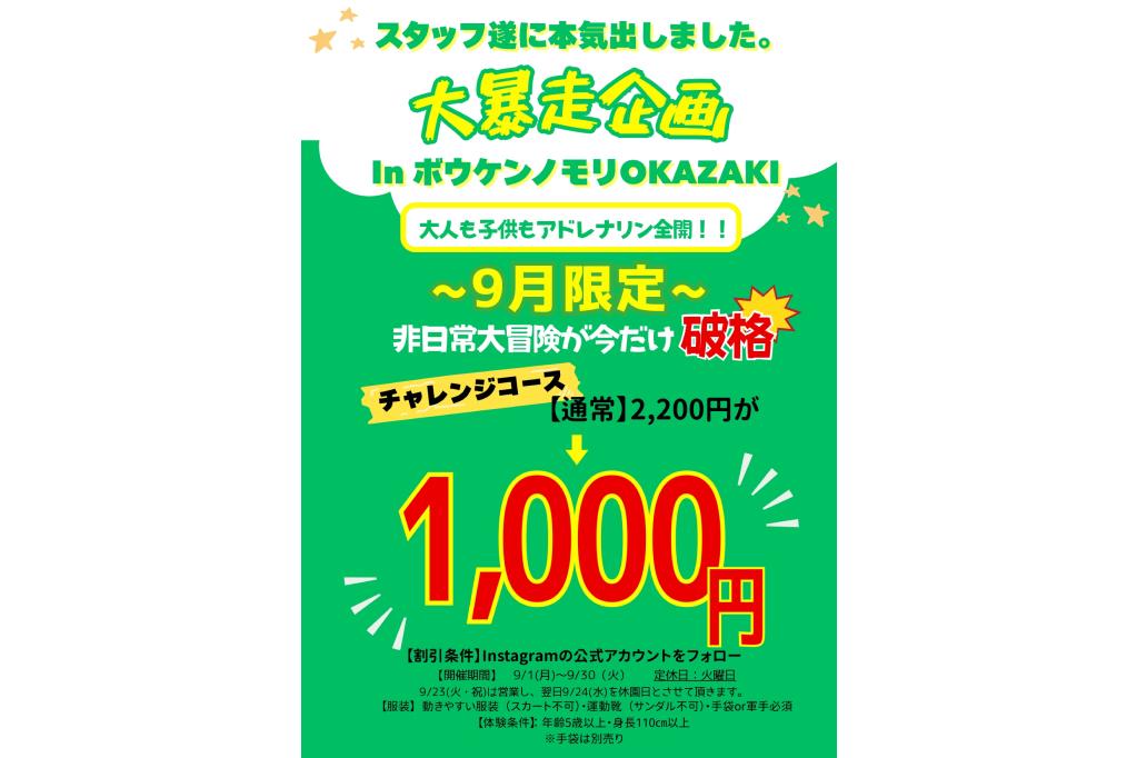大暴走企画 in ボウケンノモリOKAZAKI