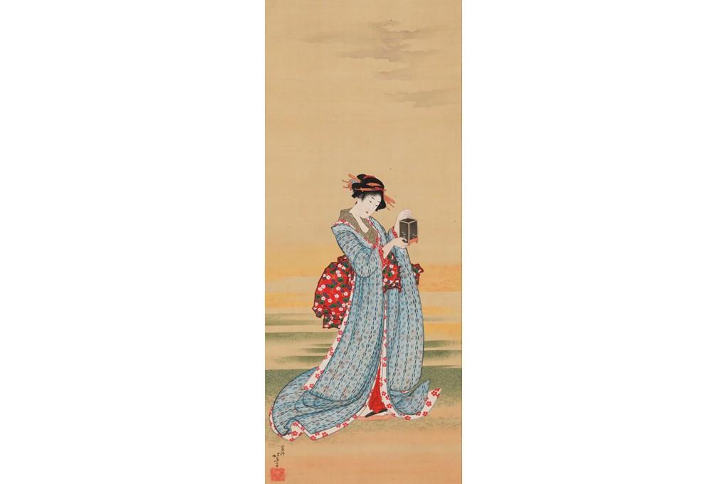 葛飾北斎《春秋美人図》江戸時代後期　出光美術館蔵