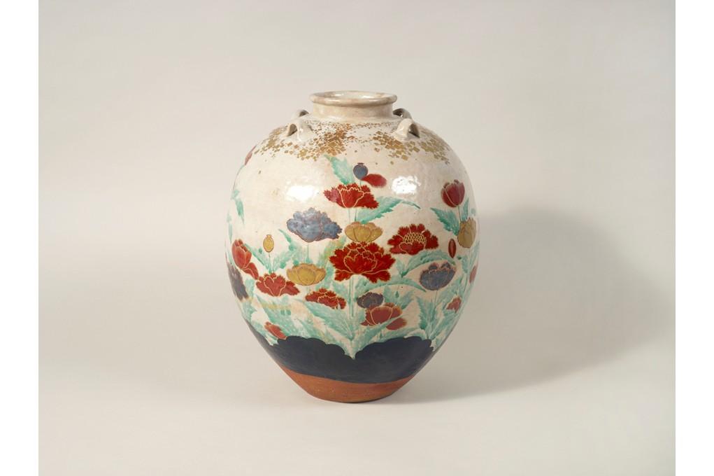 重要文化財　野々村仁清《色絵芥子文茶壺》江戸時代前期　出光美術館蔵