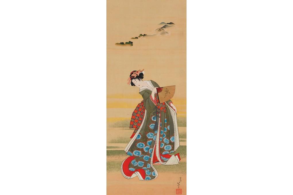 葛飾北斎《春秋美人図》江戸時代後期　出光美術館蔵