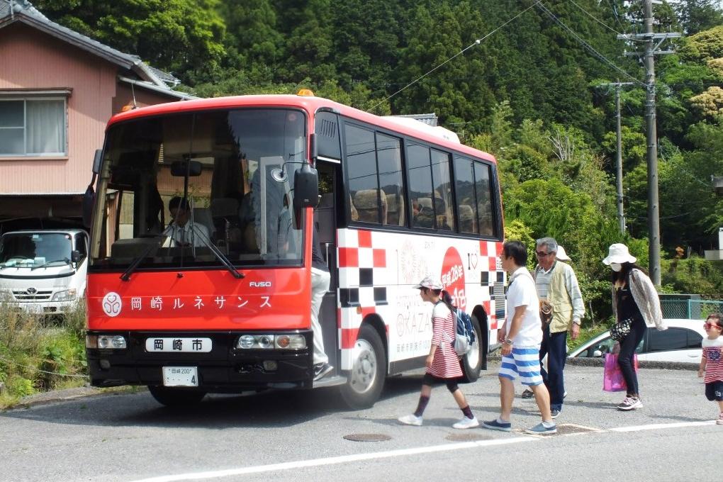 市のバスで湧水群を巡ります