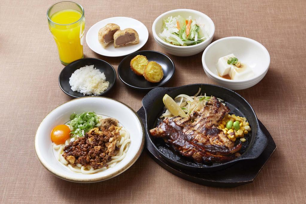 岡崎カクキュー八丁村「岡崎おうはん炭火焼き風ステーキ定食」