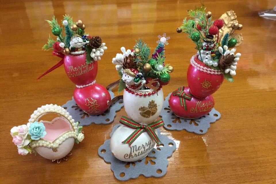 せきれいエッグアート教室「christmas」