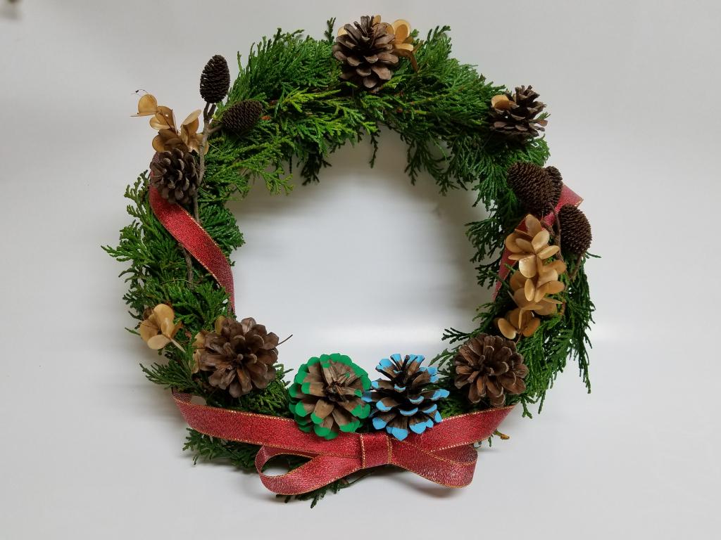 モッフな森のChristmasリースシンプルなChristmas受注製作 クリスマス