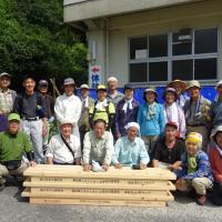 鳥川ホタルの里登山道ベンチ設置