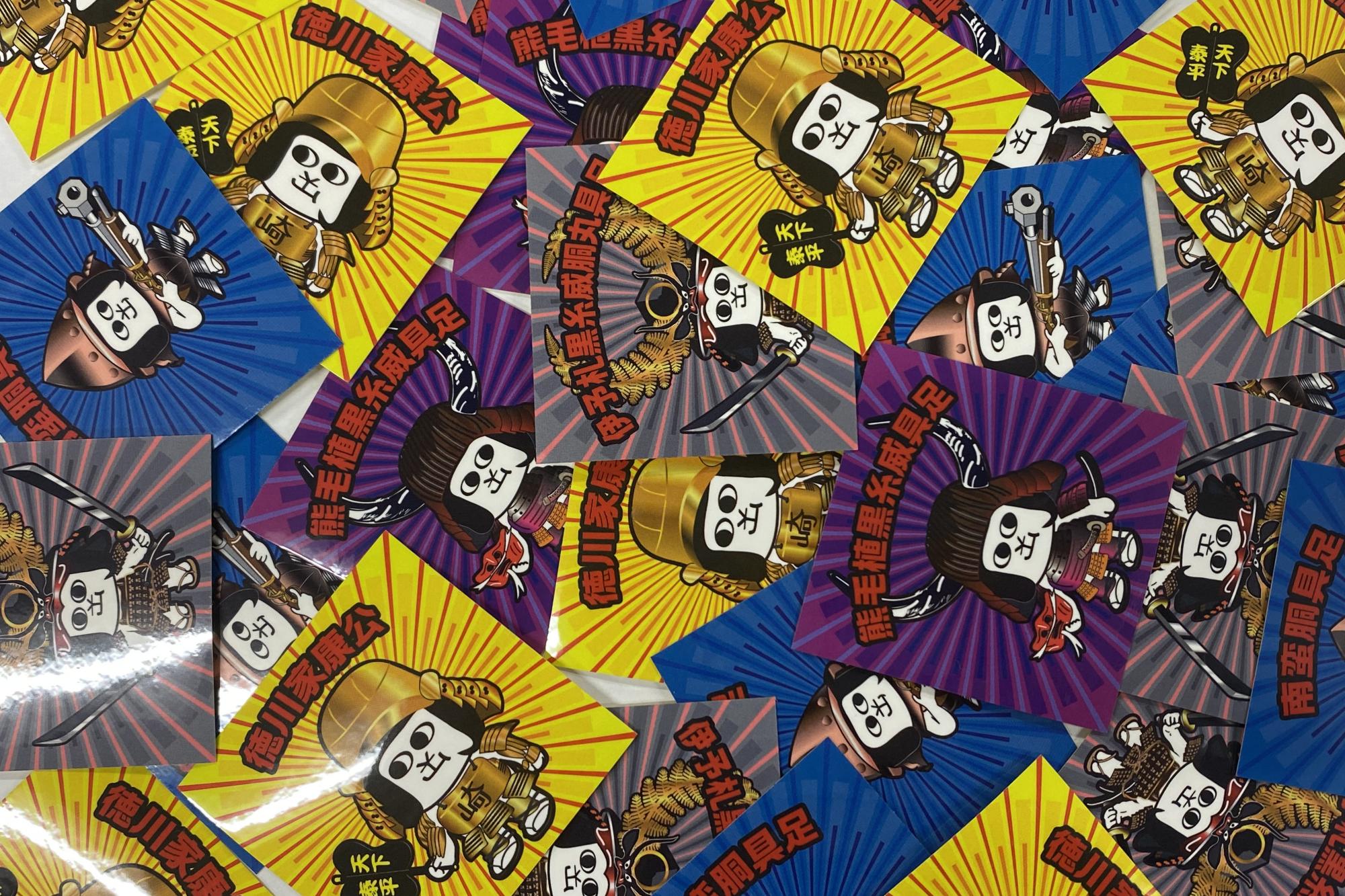 オカザえもんステッカー 甲冑ver 配布！