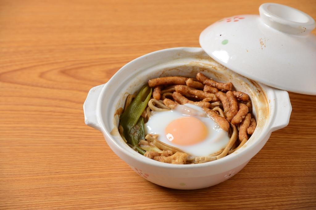 味噌かりんとう×むらさき麦うどん×八丁味噌煮込み
