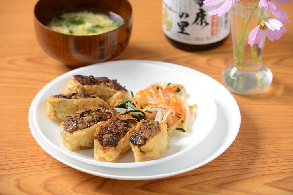 岡崎野菜餃子と野菜のピリ辛和え もやしの玉子スープ
